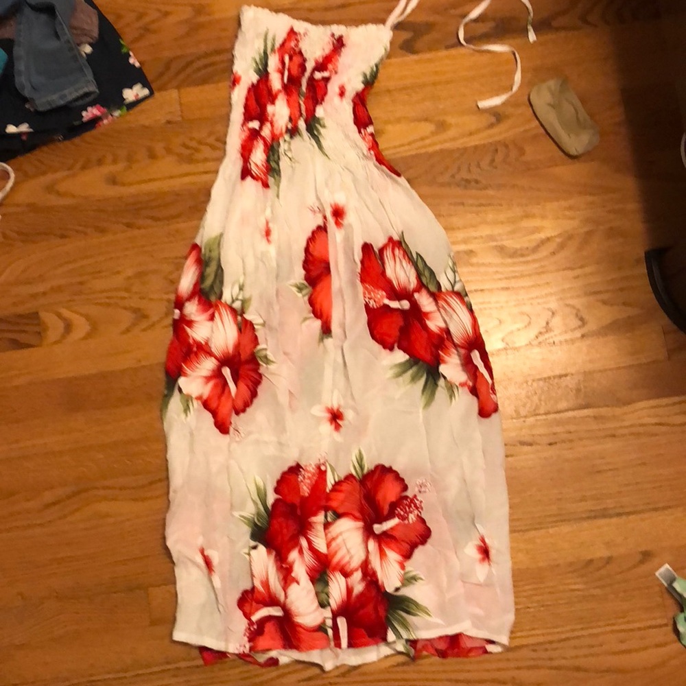 Floral Dress with Halter Top